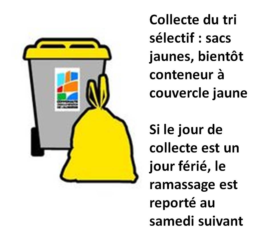 report de la collecte si le jour normal de ramassage est un jour férié