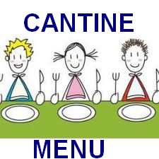 Menu de la cantine scolaire